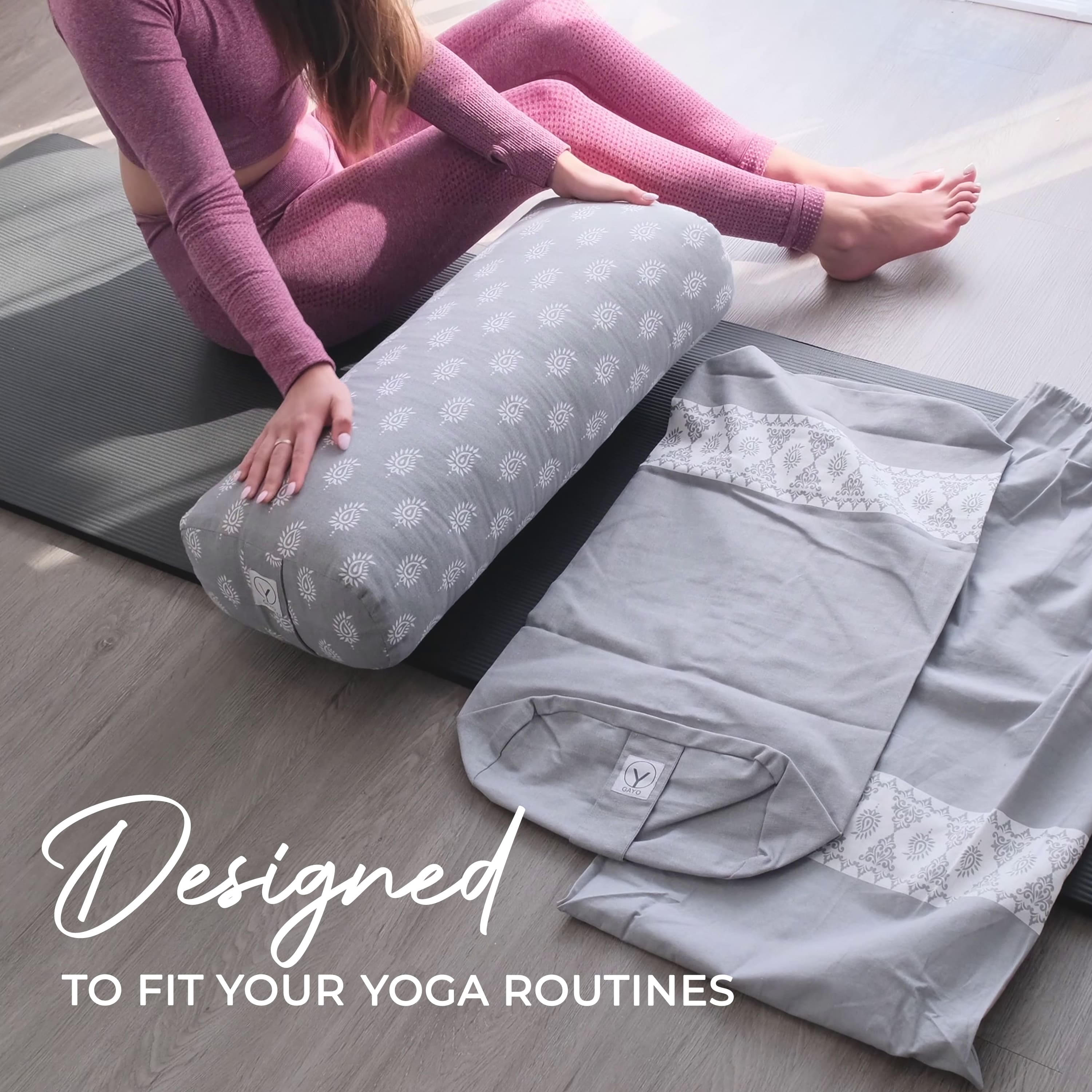 Gayo | Organic Cotton Yoga Bolster Set with Carry Bag