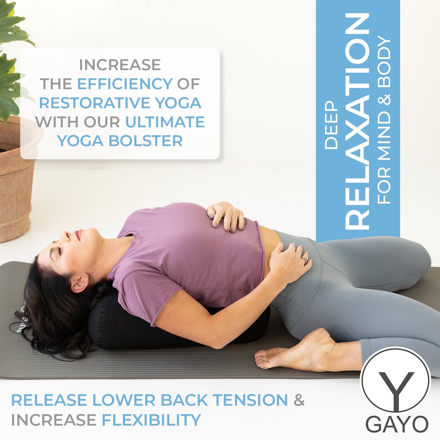 Gayo | Organic Cotton Travel Size Yoga Bolster Set