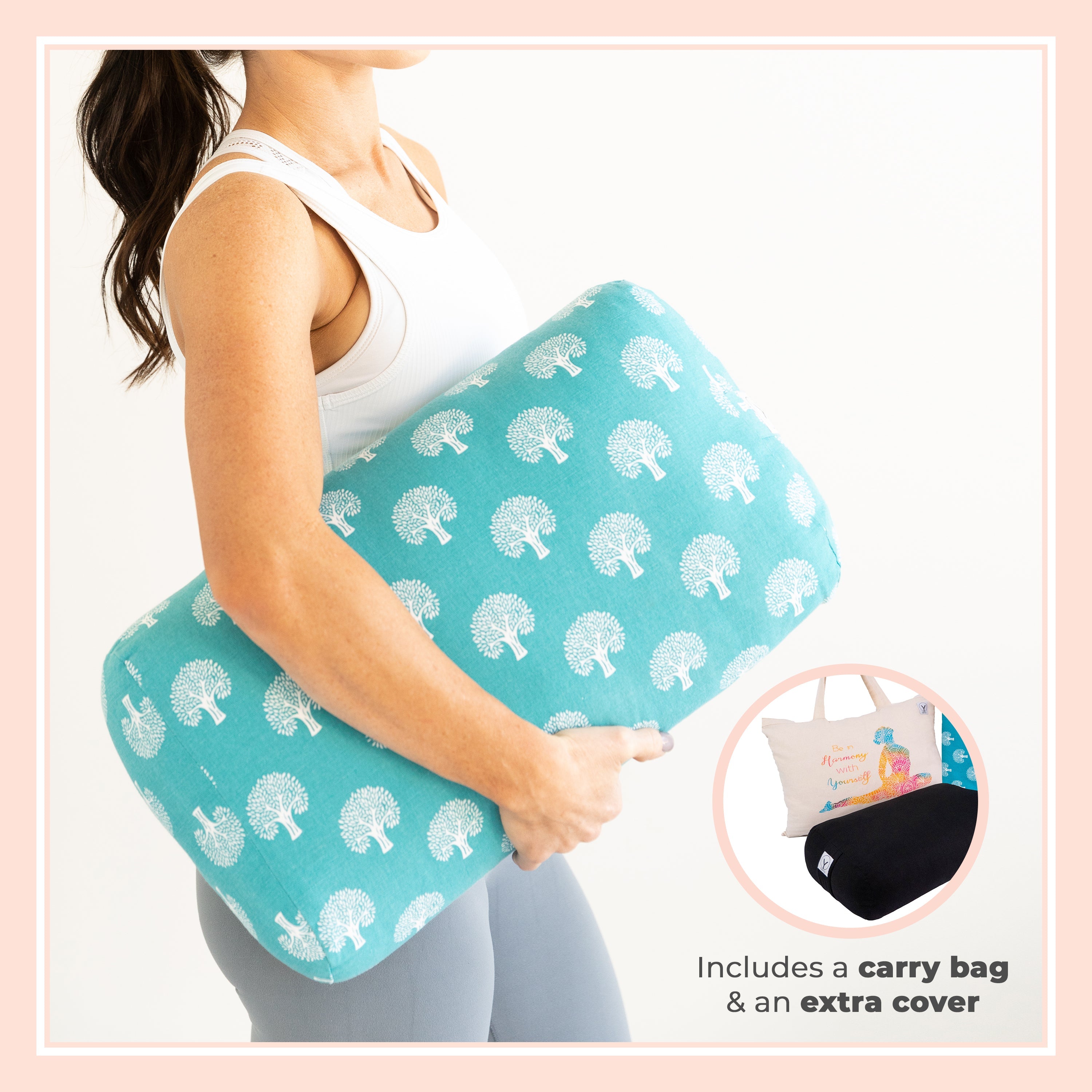 Gayo | Organic Cotton Travel Size Yoga Bolster Set