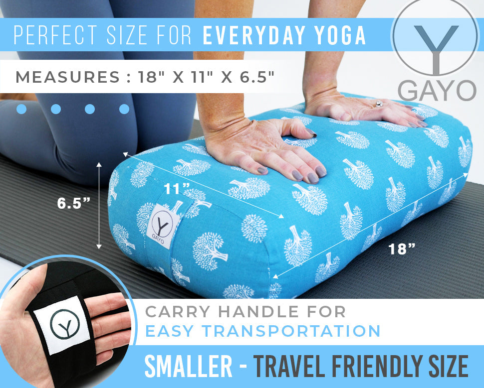 Gayo | Organic Cotton Travel Size Yoga Bolster Set